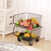 Large Stackable Metal Wire Basket Trolley Rack Kitchen Fruit Vegetable Storages