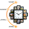 Family Love Picture Wall Clock 12 Multi Photo Frame Gift Home Decor Modern Fun