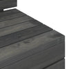 6 Piece Garden Pallet Set Solid Pinewood Dark Grey T9U8