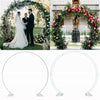 Round Metal Wedding Arch Frame Moongate Base Garden Arbor Flowers Balloon Stand