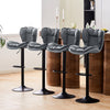 2x Bar Stools Faux Leather Kitchen Pub Breakfast Bar Chair Ajustable Swivel