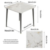 Bright Marble Dining Table Square Slate Stone Table Family Leisure Negotiation