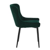 2X Green Velvet Dining Chairs Diamond Seat Padded Kitchen Dining room Chairs