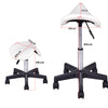 Leather Swivel Hydraulic Saddle Stool Adjustable Lift Bar for Spa Salon 2 Color
