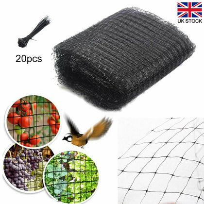 Garden Fish Pond Net Cover Anti Sludge Heron Netting Koi Protect Mesh Black UK