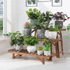 3-Tier Ladder Wood Plant Stand Step Flower Pot Shelf Large Bench Potted Storage