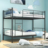 3FT Metal Bunk Bed Single over Single Loft Bed Frame W/ Ladder Safety Guardrail