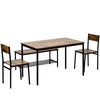 Dining Table Chair Bench Set 4 Seater Kitchen Furniture Steel Frame NS