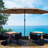 4.6M Patio Double-Sided Umbrella Parasol Outdoor Extra Large Crank Sunshade