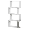 Wooden S-Shaped Bookcase Living Room Modern Display Shelves Storage Unit Divider