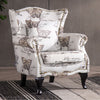 CHESTERFIELD CLASSIC BUTTONED WING BACK FIRESIDE ARMCHAIR SOFA QUEEN ANNE CHAIR