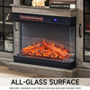 LED Fireplace&TV Stand Set Glass Door Cabinet Entertainment TV Unit Living Room