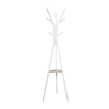 Metal Hat Coat Stand Clothes Storage Rack Umbrella Stand Hanger Hooks With Shelf
