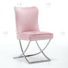 Vanquish Premium Button Back Velvet Dining Chair Brampton Cross Legs Chrome 2023