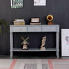 Slim Console Table Grey with Drawers Sideboard TV Stand Unit Narrow Hallway
