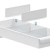 2 Tiers Under Sink Storage Shelf Organizer Rack 4 Hooks and 2 Hanging Cups White