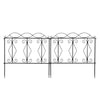 4 Panels Steel Decorative Garden Fence Lawn Border Edge Landscaping Interlocking