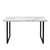 Modern Wood Dining Table Kitchen Dining RoomTable with X/U Shaped Metal Legs