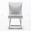 Vanquish Premium Button Back Velvet Dining Chair Brampton Cross Legs Chrome 2023