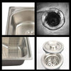 Modern Stainless Steel Kitchen Sink Single Bowl Laundry Catering Topmount Square