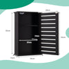 Louvered Bathroom Wall Cabinet Wall Mounted Storage Organizer Adjustable Shelves