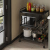 Rolling Kitchen Cart Storage Trolley Shelves & Basket Cookware Stand Holder Rack