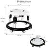 Foldable Baby Walker Adjustable Height Toy Feeding Tray Walking Pad First Step