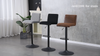 1/2/4x Bar Stools Gas Lift Swivel Velvet Padded Stool Breakfast Club Cafe Chairs