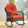 Outdoor Patio Rattan Chair Wicker Metal Rocking Armchair Garden Furniture Set