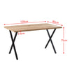 Modern Wood Dining Table Kitchen Dining RoomTable with X/U Shaped Metal Legs