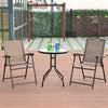 3PCS Patio Bistro Set Outdoor Garden Conversation Furniture 2 Folding Chairs