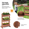 3 Tier Raised Garden Bed Vertical Flower Pots Rack Wooden Elevated Plant Stand