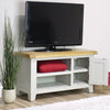 Painted Oak Small TV Stand / 90cm Grey Solid TV Unit / Storage Cabinet