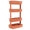 XL Wooden 4-Tier Raised Garden Bed Elevated Plant Stand Base Side Corner Shelf