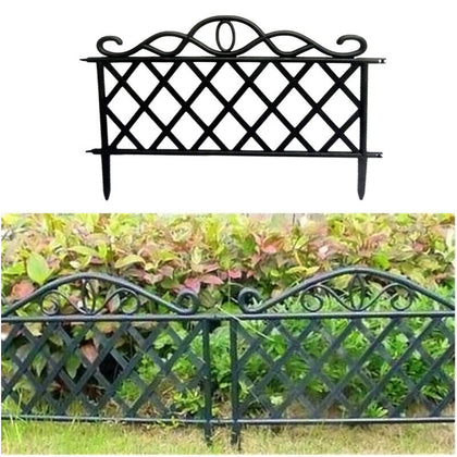 4/8/12pcs Garden Lawn Border Flexible Plastic Driveway Path Edging Picket Fence
