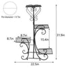Small Medium Large Multi Tier Tiered Plant Stand Carbonized Shelf Holder Flower