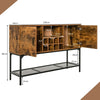 Industrial Buffet Sideboard Freestanding Kitchen Cupboard Console Table W/ Rack