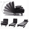Single Folding Sofa Bed Couch Chair Seat Armchair Recliner Sleeper with Pillow