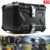 NEW-65L AluminiumAlloy Motorcycle Rear Box Luggage Helmet Tail Carrier Tool Case