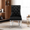 Velvet Accent Chair Tufted Lounge Tufted Wingback Dining Chair for Living Room