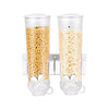 Double Cereal Dispenser Wall Mounted Large Capacity Storage Container Kitchen UK