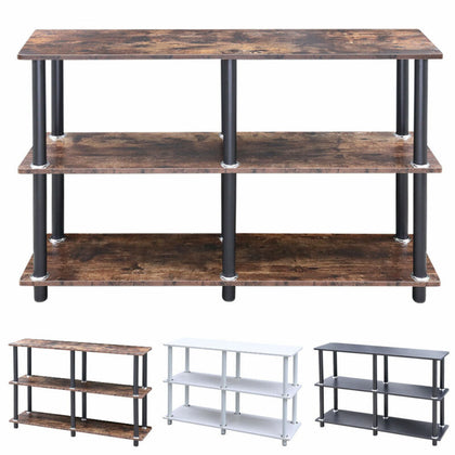 3 Tier 120CM Wood Bookcase Storage Shelving Unit Display Stand Shelf Office Home