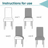UK 1/4/6X Stretch Dining Chair Covers Removable Slipcovers Wedding Banquet Decor