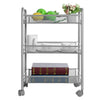 3/4 Tiers Kitchen Trolley Cart Storage Rack Tray Salon Spa Shelf Rolling Wheel