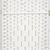 Folding Weave Fiber Wood Slat Privacy Screen 4/6 Panels Room Divider Partition