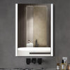 White Bathroom Mirror Wall Mounted Hanging 3 Colors LED Lights Dimmable IP44