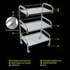 Glass Trolley Shelves 3-layer beauty frame Toughened Shelves Hair Beauty Salon