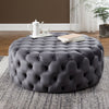 EXTRA LARGE DEEP BUTTON Chesterfield COFFEE TABLE FOOTSTOOL Pouffe Chair Velvet