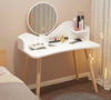 Modern Dressing Table w/ Mirror Organiser Set 3 Drawers Vanity Makeup Desk Wood