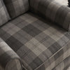 Tartan Fabric Recliner Chairs for Living Room Bedroom Adjustable Armchair Sofa